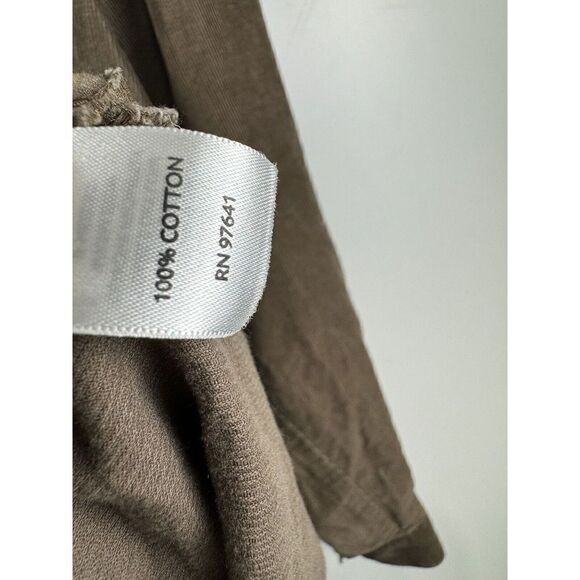 J. Jill Women Size L Brown Long Sleeve Button Up Corduroy Lightweight Top - Picture 5 of 6